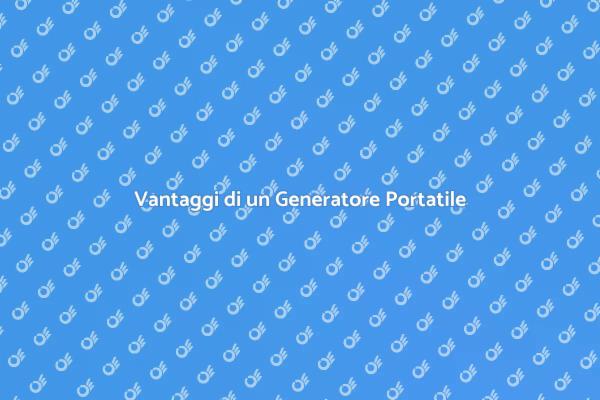 Generatore Portatile: Soluzione Energetica