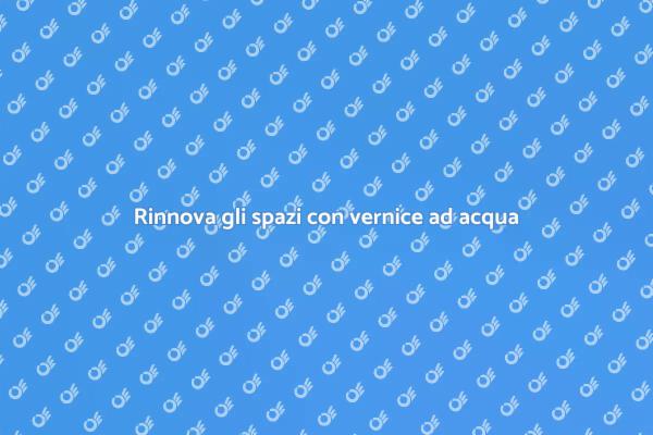 Applica vernice ad acqua: guida pratica