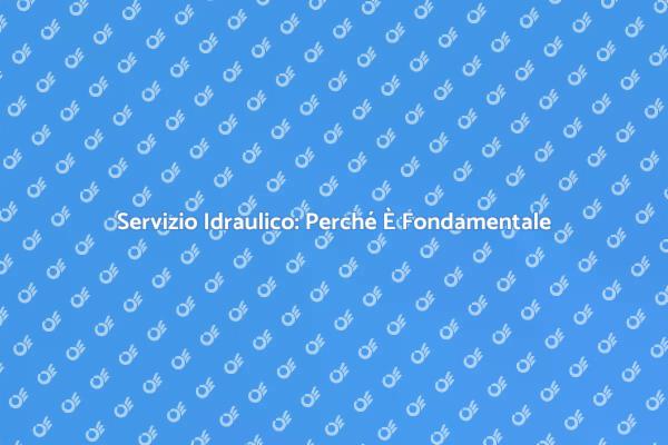 Perché Scegliere un Servizio Idraulico