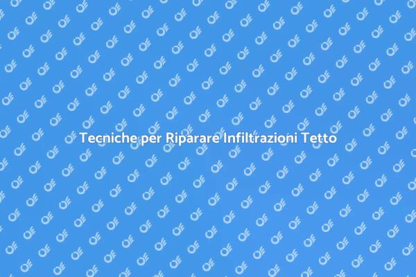Ripara le Infiltrazioni del Tetto Subito!