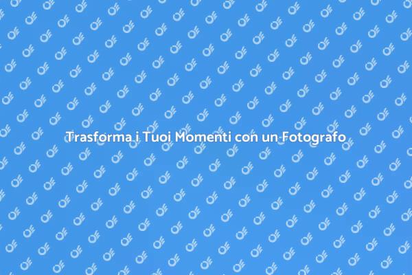 Cattura Emozioni con un Fotografo Esperto