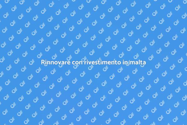 Scopri il rivestimento di pareti in malta
