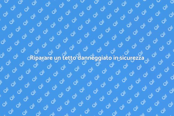 Riparazione sicura di tetti danneggiati