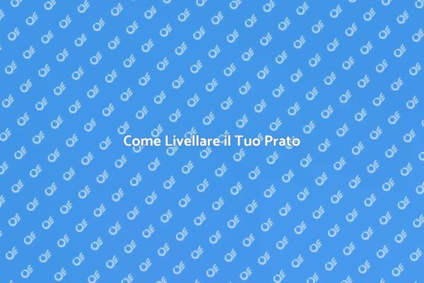Livellare il Prato: Ecco Come Fare