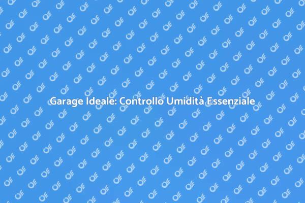 Creare un Garage: Importanza Umidità