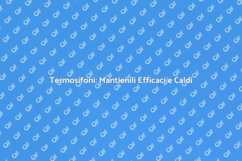 Manutenzione Termosifoni per Comfort