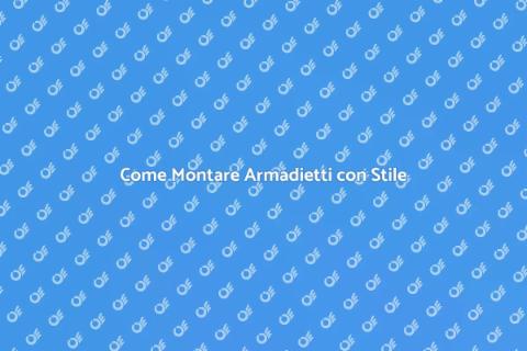Montare Armadietti: Guida Ristrutturazione