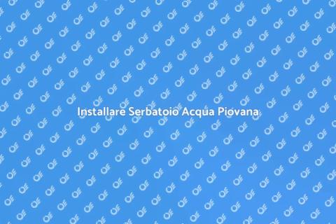 Idraulico per Serbatoio Acqua Piovana