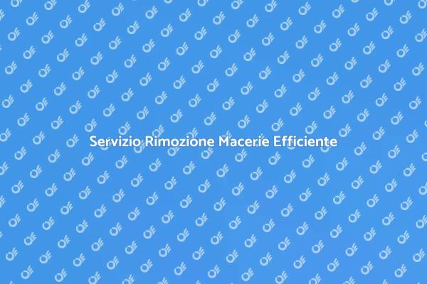 Come Trovare il Giusto Servizio di Rimozione