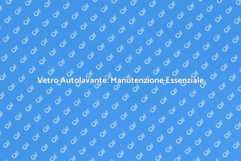 Riparazione Vetro Autolavante: Guida