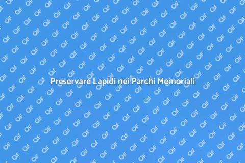 Manutenzione Lapide in Parco Memoriale