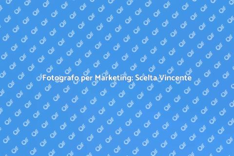 Noleggiare un Fotografo per Marketing