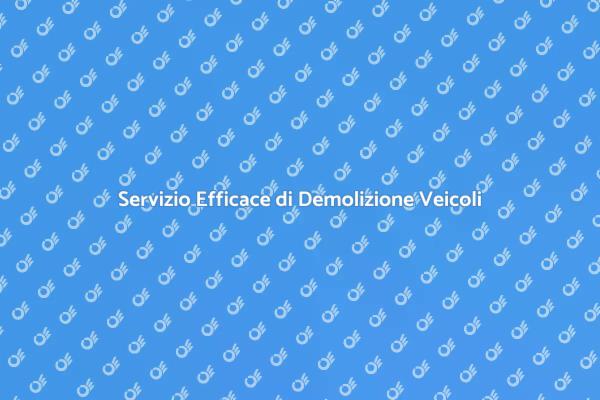 Rinnovamento Spazio con Demolizione Veicoli