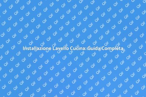 Lavello Cucina a Scomparsa: Installazione