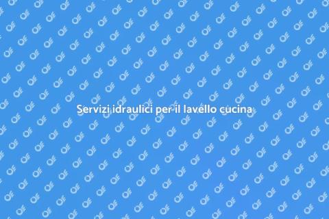Idraulico per il lavello cucina