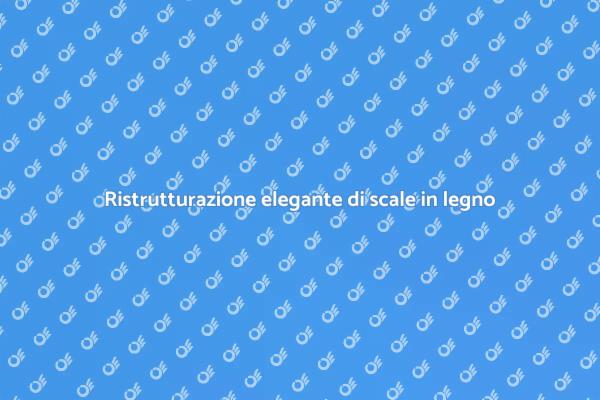 Trasforma la tua scala interna in legno