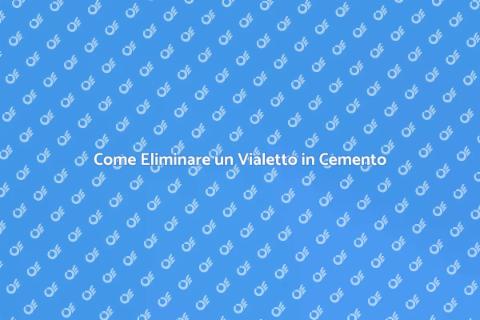 Rimuovere un Vialetto in Cemento