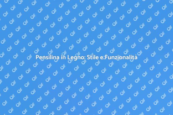Eleganza e Funzionalità della Pensilina