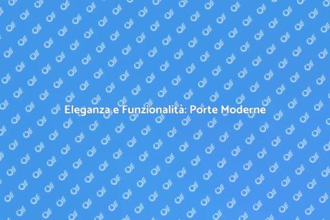 Porta Moderna per Interni: Design Unico