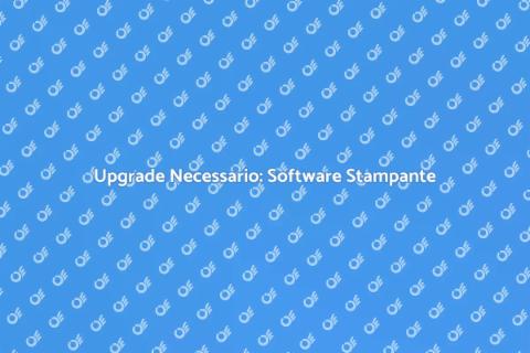 Aggiornamento Software Gestione Stampante