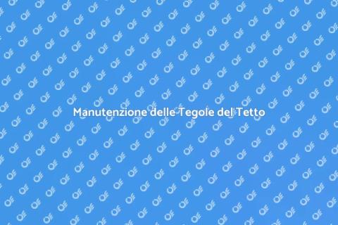 Riparare le Tegole del Tetto