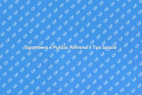 Sgombero e Pulizia per la Tua Casa