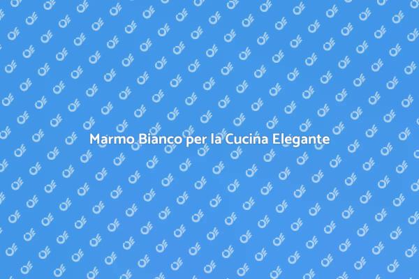 Eleganza del Piano Cucina in Marmo