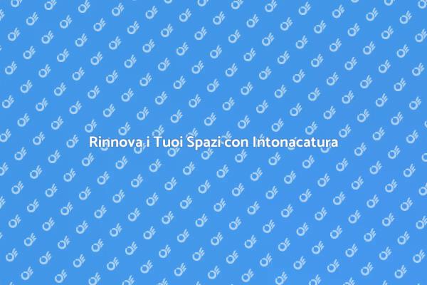 Intonacatura: Eleganza Contemporanea
