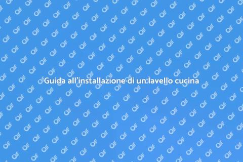 Installazione lavello cucina con dispensa