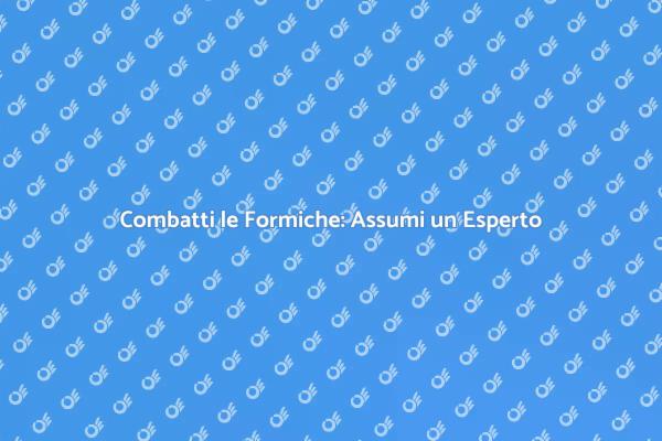 Liberati dalle Formiche con un Esperto