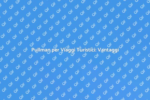Noleggio Pullman: Viaggi senza Stress
