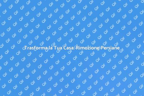 Rimuovere Persiane in Legno Facile