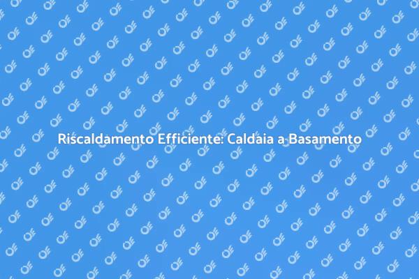 Caldaia a Basamento: Il Futuro del Riscaldamento