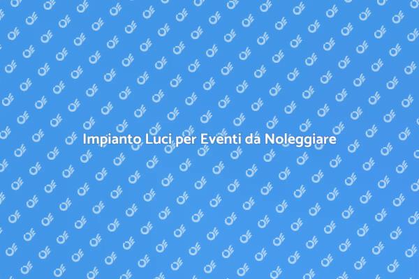 Illumina i Tuoi Eventi con Luci Professionali