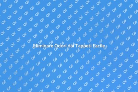 Rimuovere Odori dai Tappeti Facile