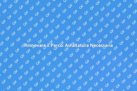 Asfaltatura Parco Cittadino: Rinnovamento