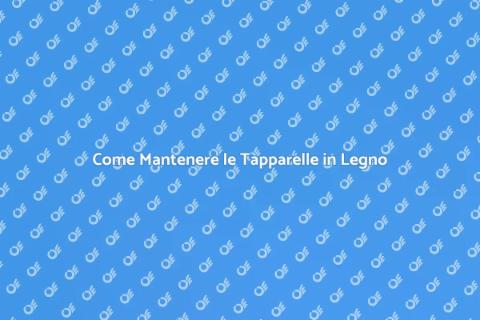 Manutenzione Tapparelle in Legno