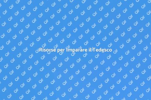 Materiale Didattico per il Tedesco