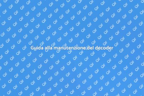 Manutenzione decoder digitale terrestre