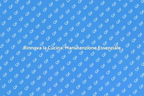 Manutenzione e Riparazione Piano Lavoro