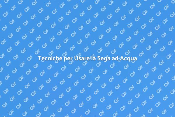 Tagliare Piastrelle con la Sega ad Acqua