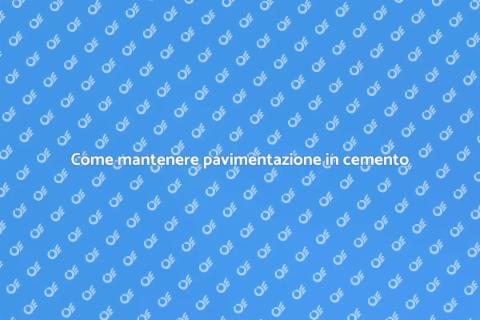 Manutenzione pavimentazione in cemento