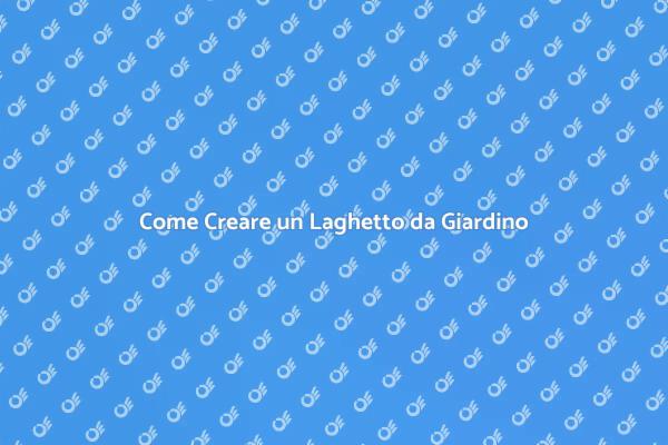 Crea il Tuo Laghetto da Giardino