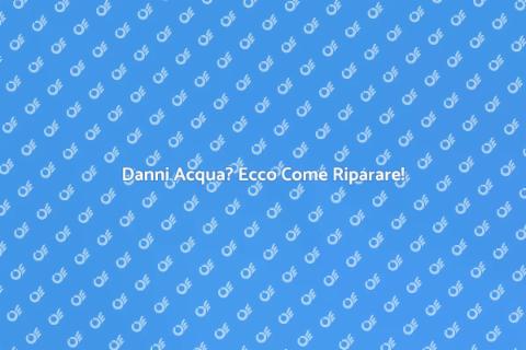 Riparazione Danni Acqua per la Casa