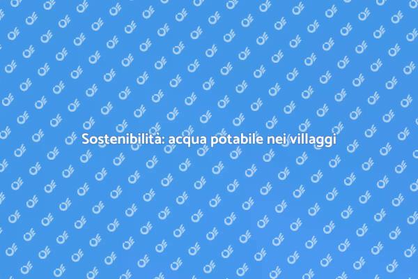 Acqua Potabile e Sostenibilità Turistica