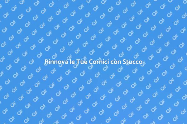 Ristrutturazione delle Cornici Danneggiate