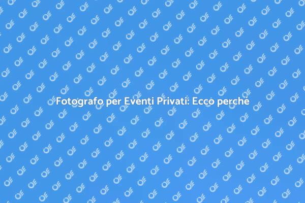 Perché Assumere un Fotografo per Eventi