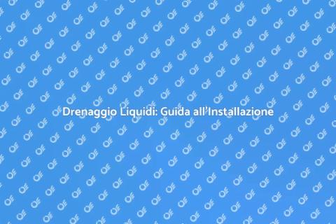 Installazione Condotto Drenaggio