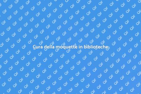 Manutenzione moquette in biblioteche