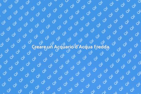Acquario per Pesci d'Acqua Fredda